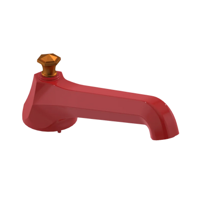 Rubinet Tub Filler Spout Deck Mount Red