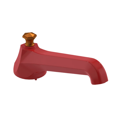 Rubinet Tub Filler Spout Deck Mount Red