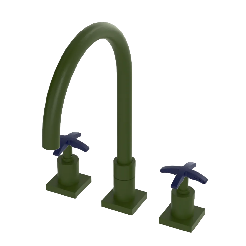 Rubinet Widespread Kitchen Set Green Envy