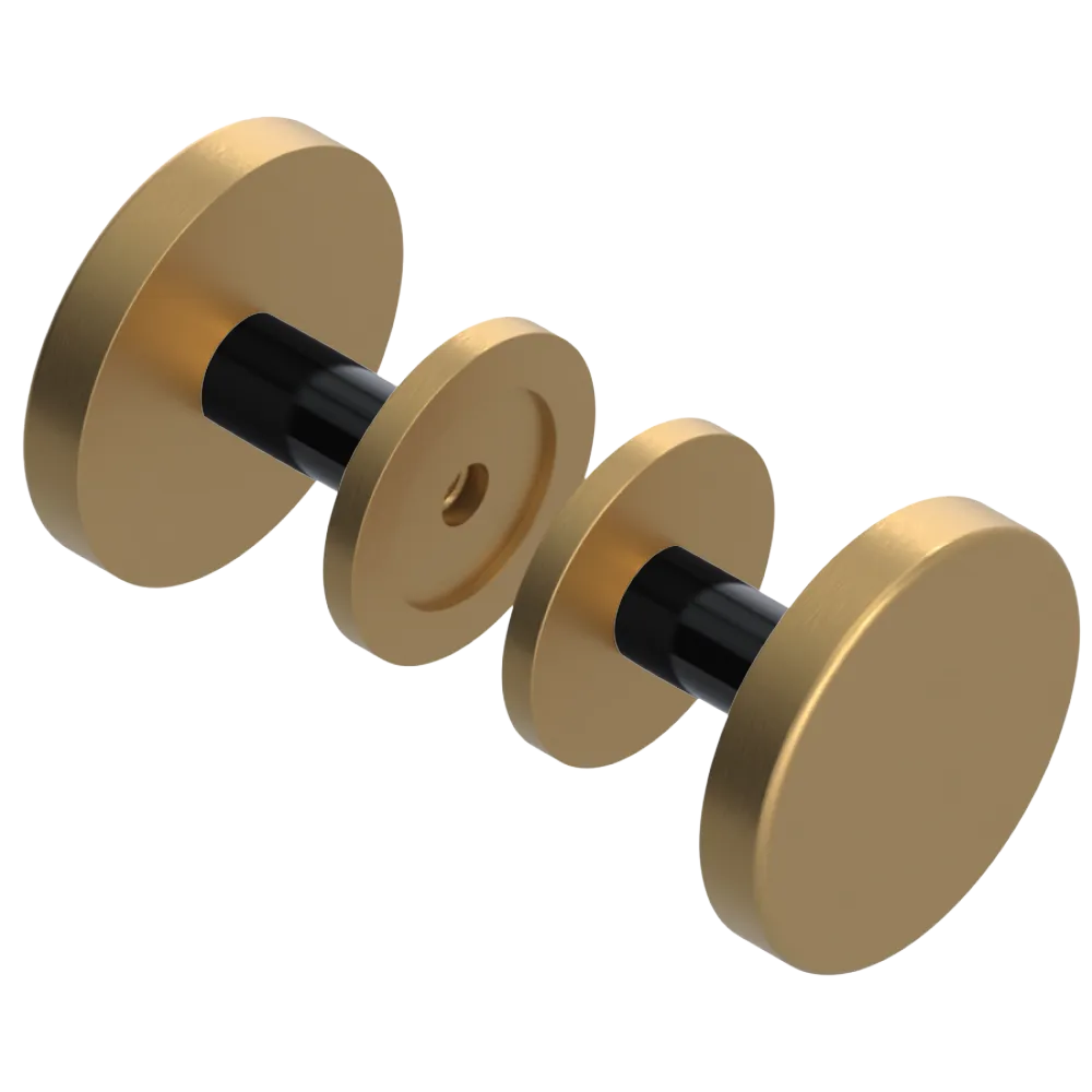 Rubinet Shower Door Knob (set) Satin Gold
