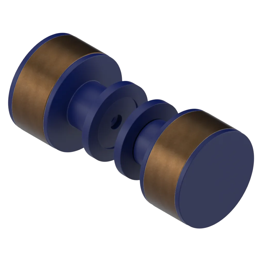 Rubinet Shower Door Knob (set) Midnight Blue