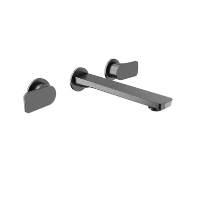 Baril Two handles wall-mounted lavatory faucet, drain not included