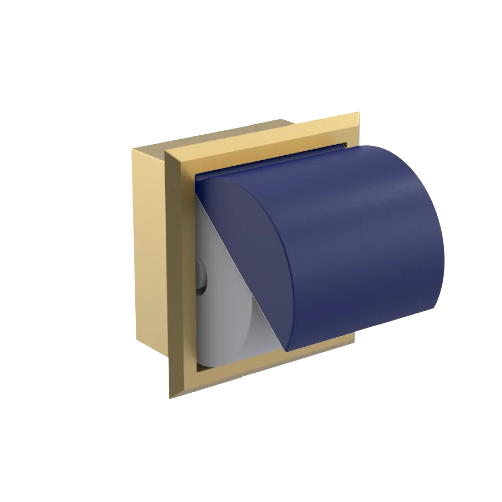 Rubinet RECESSED TOILET PAPER HOLDER Satin Brass