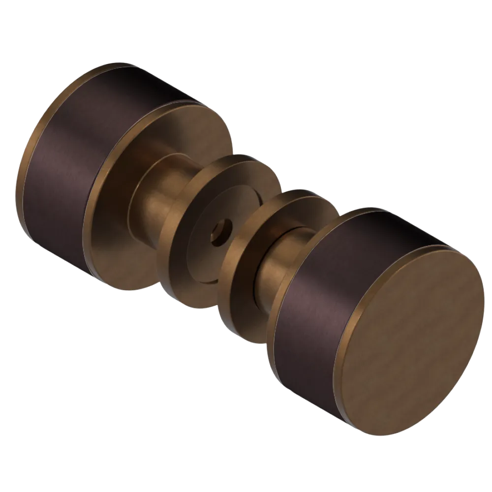 Rubinet Shower Door Knob (set) Tuscan Brass