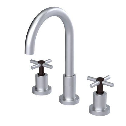Rubinet Widespread Kitchen Set with LaSalle Spout Satin Chrome