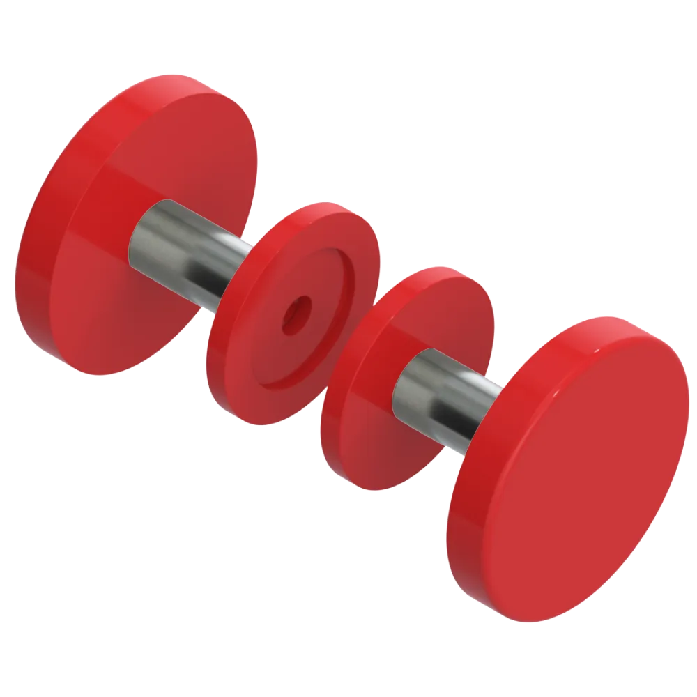 Rubinet Shower Door Knob (set) Red