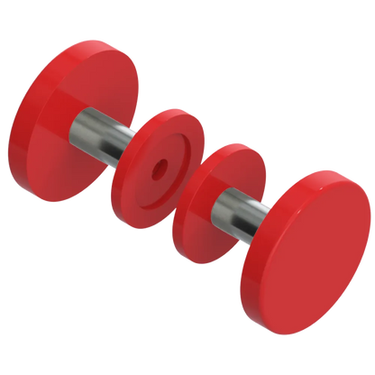 Rubinet Shower Door Knob (set) Red