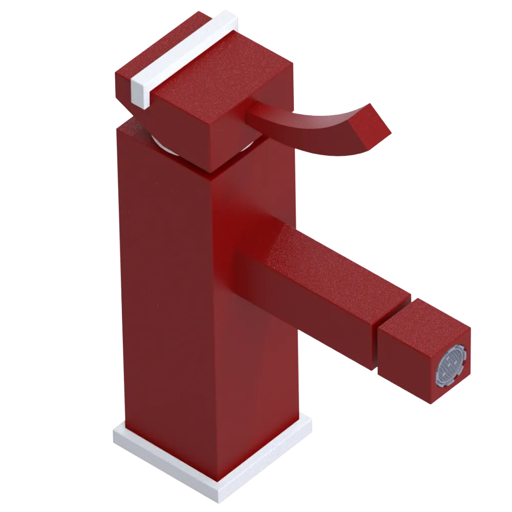 Rubinet Single Control Bidet Fitting (less drain) Maroon
