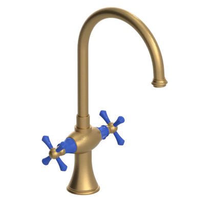 Rubinet Two Handle Single Hole Kitchen Set Satin Gold