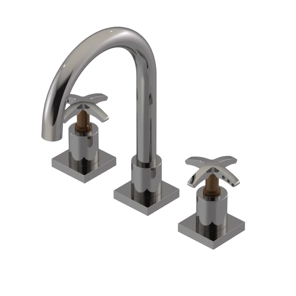 Rubinet Widespread Lav. Set. (less drain) Polished Nickel
