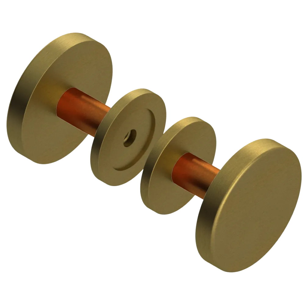Rubinet Shower Door Knob (set) Antique Brass Matt