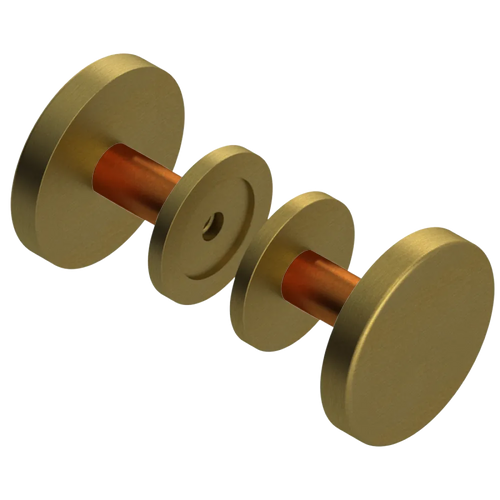 Rubinet Shower Door Knob (set) Antique Brass Matt