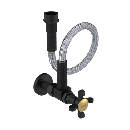 Rubinet Exposed Supply Kit (classic) Matt Black