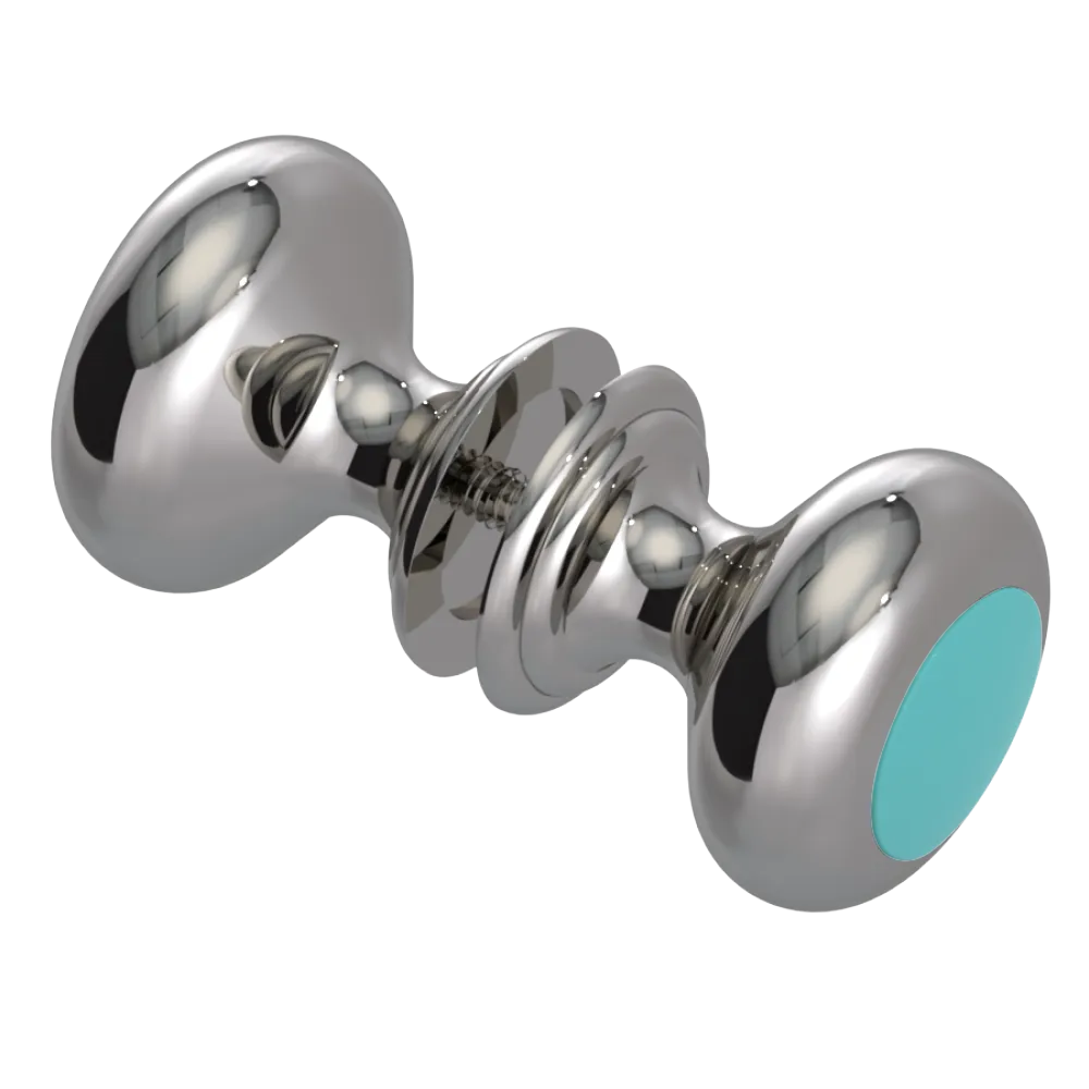 Rubinet Shower Door Knob (set) Polished Nickel
