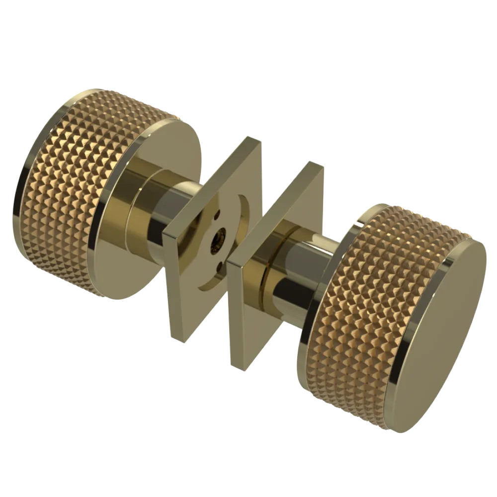 Rubinet Shower Door Knob (set) Natural Brass