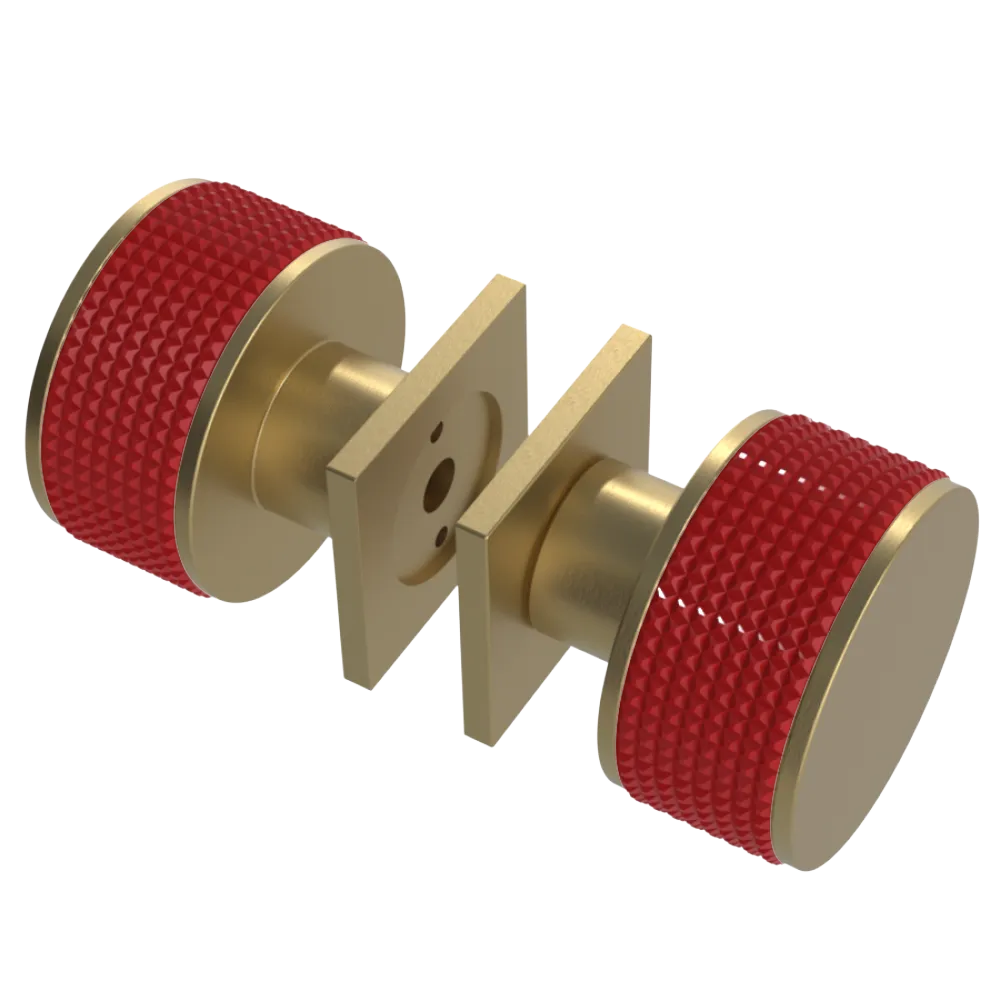 Rubinet Shower Door Knob (set) Satin Brass