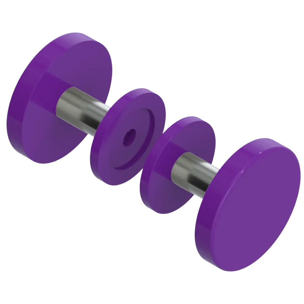 Rubinet Shower Door Knob (set) Purple Haze