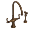 Rubinet Two Handle Single Hole Kitchen Set with Hand Spray Oil Rubbed Bronze