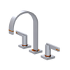 Rubinet Widespread Lav. Set. (less drain) Satin Chrome