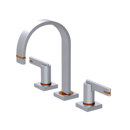 Rubinet Widespread Lav. Set. (less drain) Satin Chrome