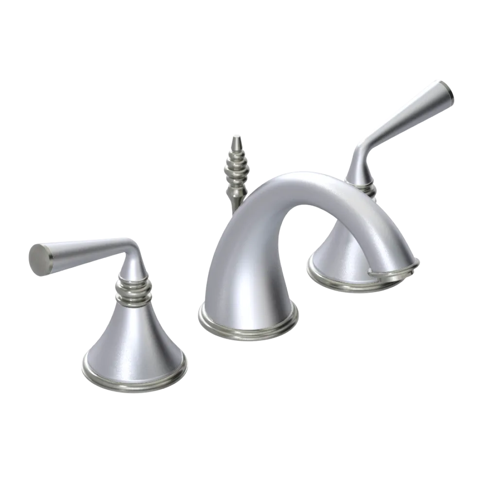 Rubinet Widespread Lav. Set. (less drain) Satin Chrome