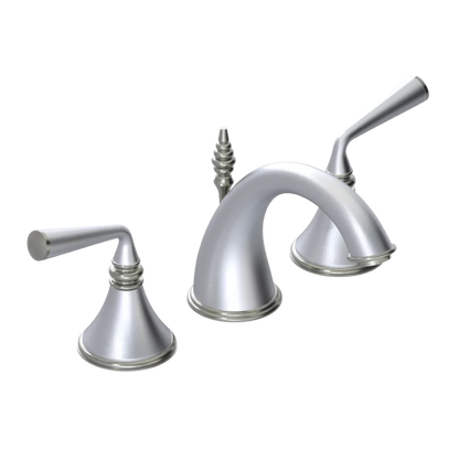 Rubinet Widespread Lav. Set. (less drain) Satin Chrome