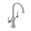 Rubinet Single Hole Dual Handle Lav. Set. (less drain) Matt White