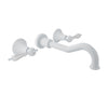 Baril Two handles wall-mounted lavatory faucet, drain not included