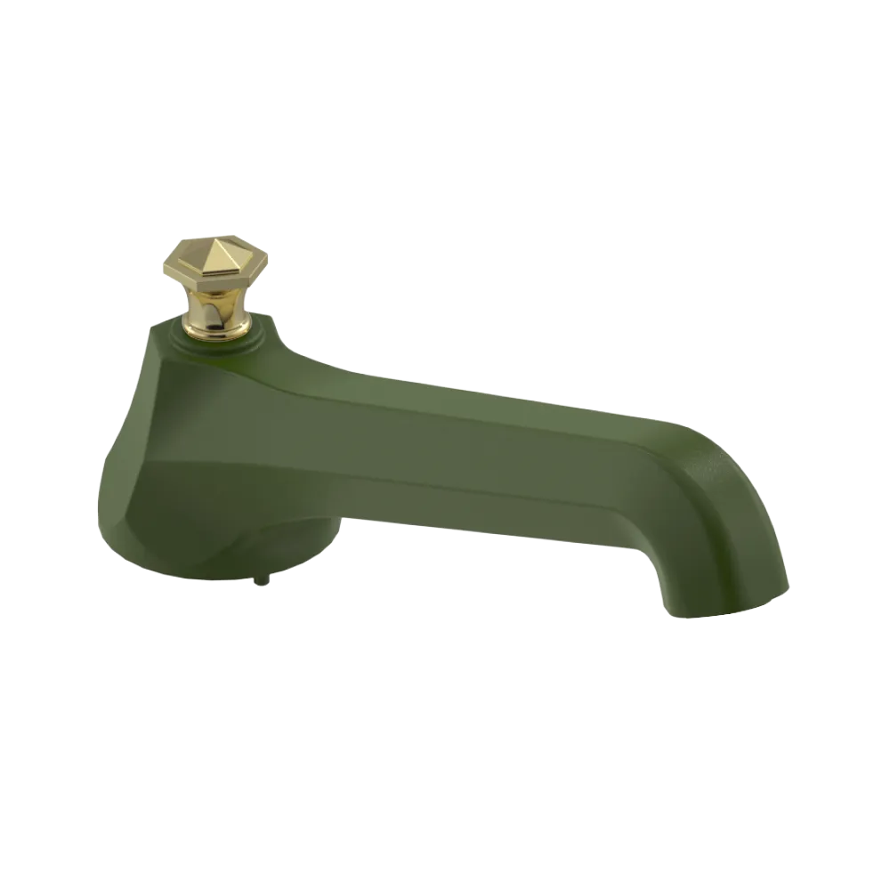 Rubinet Tub Filler Spout Deck Mount Green Envy