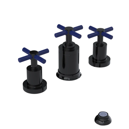 Rubinet Bidet Fitting with Spray, Diverter, and Vacuum Breaker (less drain) Black