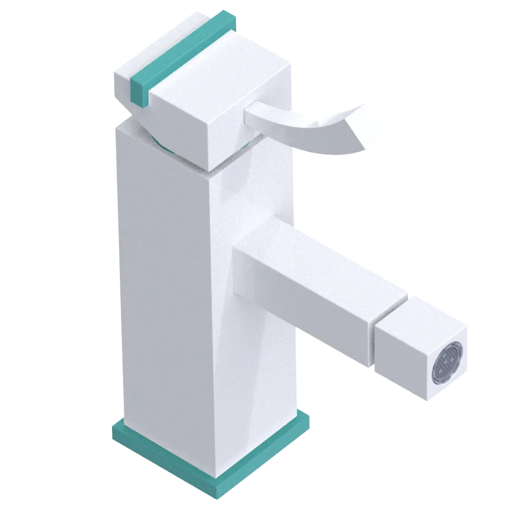 Rubinet Single Control Bidet Fitting (less drain) White