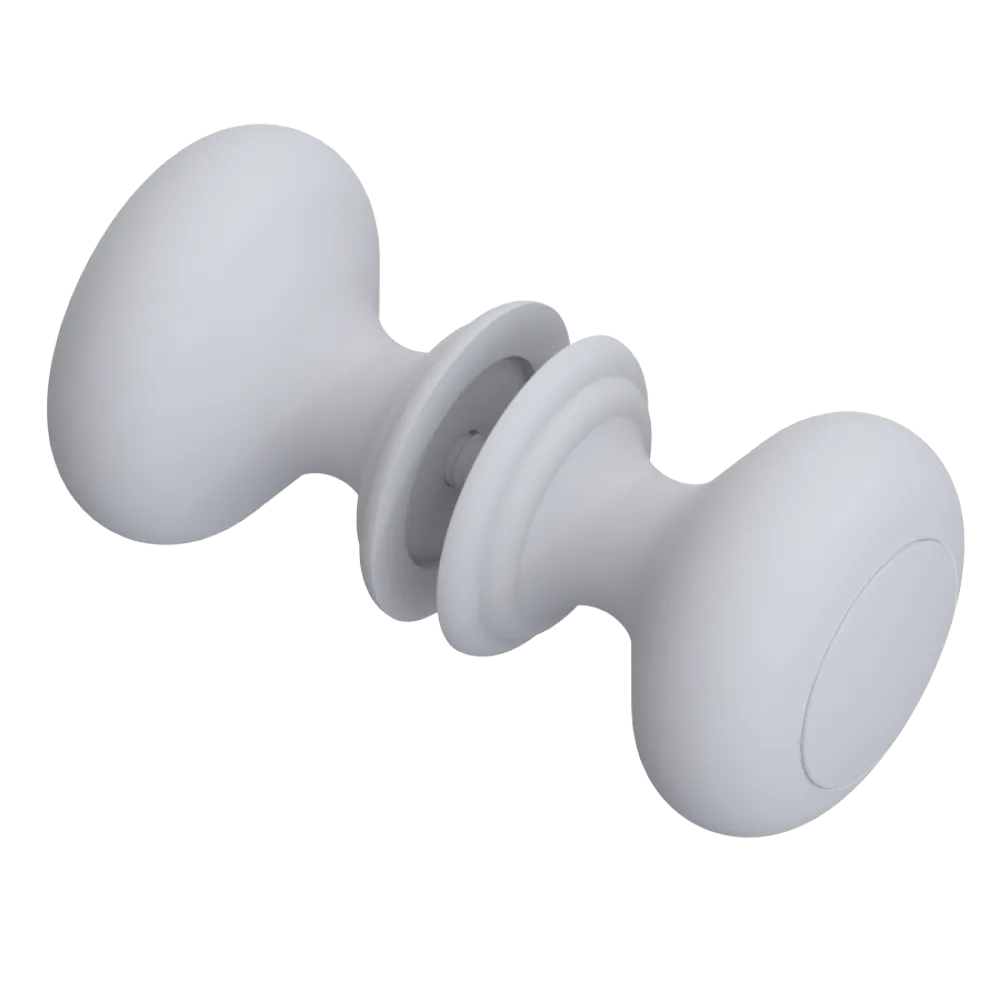 Rubinet Shower Door Knob (set) Matt White