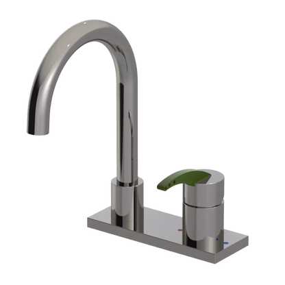 Rubinet 4" Centre Single Control Lav. Set. (less drain) Polished Nickel