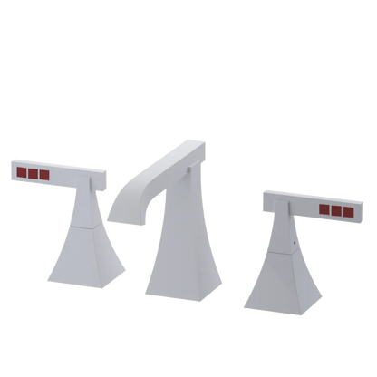 Rubinet Widespread Lav. Set. (less drain) Matt White