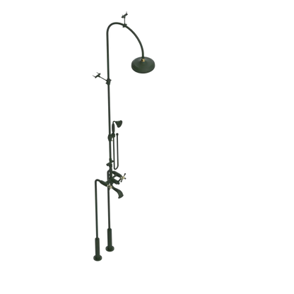 Rubinet Floor Mount Tub & Shower with hand held shower Green Envy