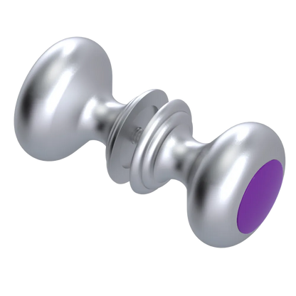 Rubinet Shower Door Knob (set) Satin Chrome