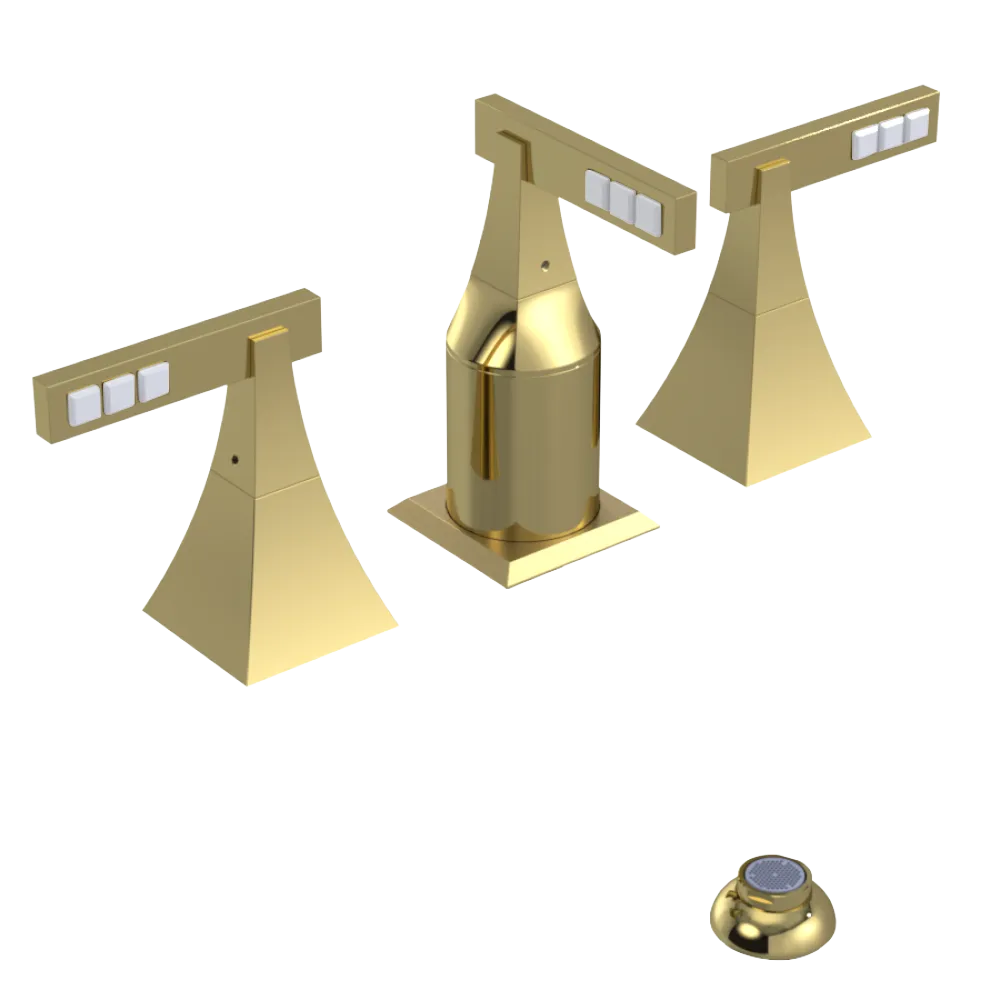 Rubinet Bidet Fitting with Spray, Diverter, and Vacum Breaker (Less Drain) Bright Brass