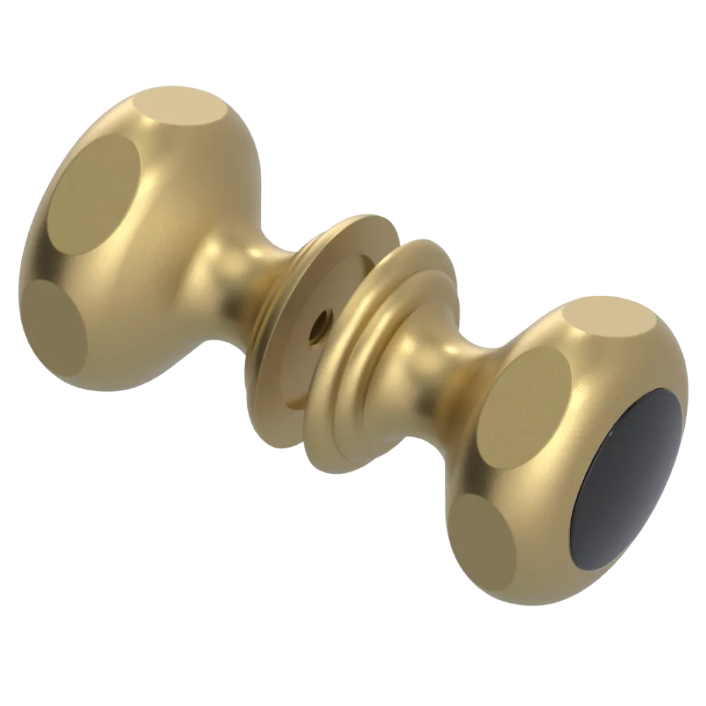 Rubinet Shower Door Knob (set) Satin Brass