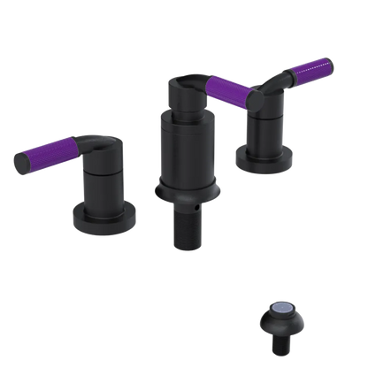Rubinet Bidet Fitting with Spray, Diverter, and Vacum Breaker (Less Drain) Matt Black
