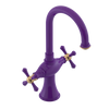 Rubinet Single Hole Dual Handle Lav. Set. (less drain) Purple Haze