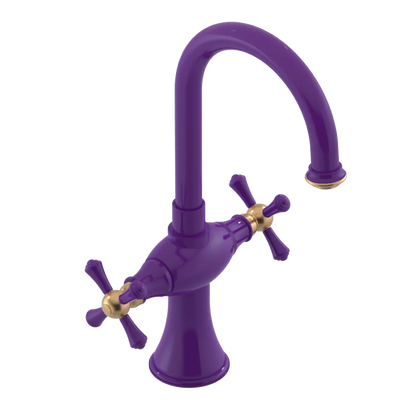 Rubinet Single Hole Dual Handle Lav. Set. (less drain) Purple Haze