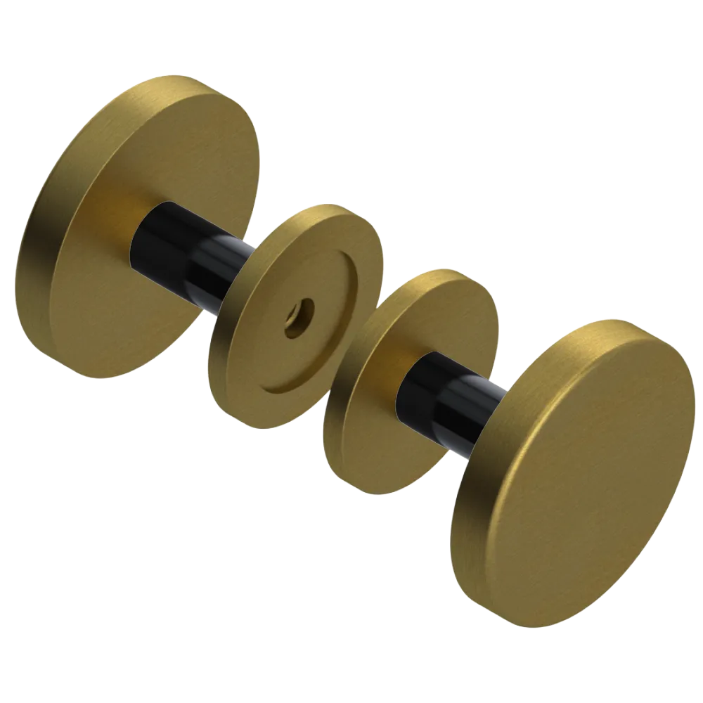 Rubinet Shower Door Knob (set) Antique Brass Matt