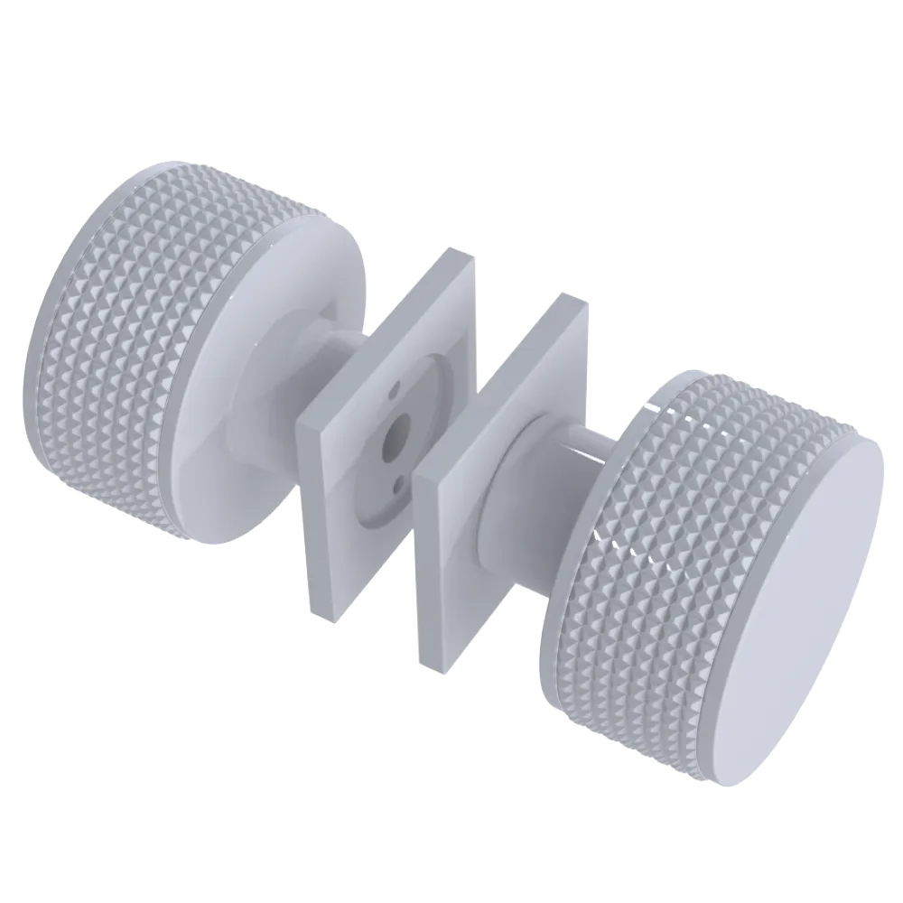 Rubinet Shower Door Knob (set) White