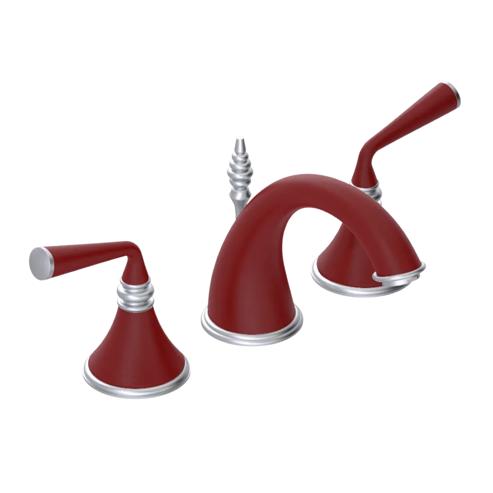Rubinet Widespread Lav. Set. (less drain) Maroon