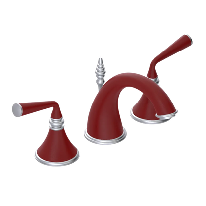 Rubinet Widespread Lav. Set. (less drain) Maroon