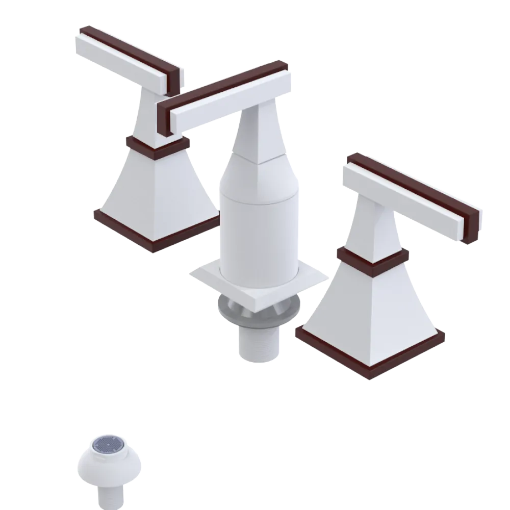 Rubinet Bidet Fitting with Spray, Diverter, and Vacum Breaker (Less Drain) Matt White