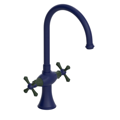 Rubinet Two Handle Single Hole Kitchen Set Midnight Blue