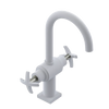 Rubinet Single Hole Dual Handle Lav. Set. (less drain) Matt White