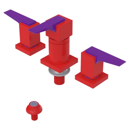 Rubinet Bidet Fitting with Spray, Diverter, and Vacuum Breaker (less drain) Red