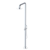 Rubinet Pressure Balance Outdoor Shower with Hand Held Shower & 10" Shower Head - 304 Stainless Steel Satin Chrome